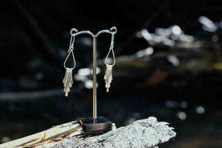 Boho Drop in Silver Earrings