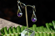 Chrysalis Amethyst - Silver Earrings - zaphire_kuranda