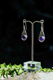 Chrysalis Amethyst - Silver Earrings - zaphire_kuranda