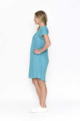 Faith Short Dress in Turquoise