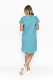 Faith Short Dress - Turquoise - zaphire_kuranda