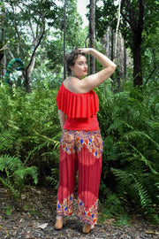 Freya Pants - Shakti Wine - zaphire_kuranda