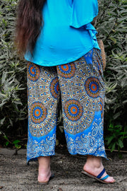 Freya Pants - Wheel of Life Blue - zaphire_kuranda