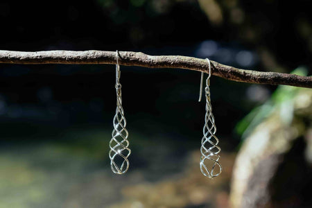Helix Dangle in Silver Earrings