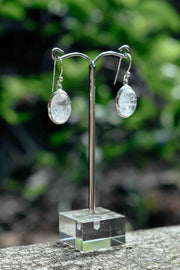 Moonstone Oval - Silver Earrings - zaphire_kuranda