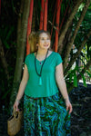 Mya V Neck Top - Jade - zaphire_kuranda