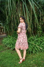 Octavia Short Dress - Gardenia Coral - zaphire_kuranda