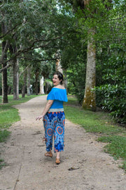 Passport Pants - Passionflower Blue - zaphire_kuranda