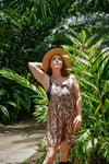 Playful Romper - Paisley Black and Tan - zaphire_kuranda