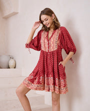 Spirit Short Dress - Cairo Red - zaphire_kuranda