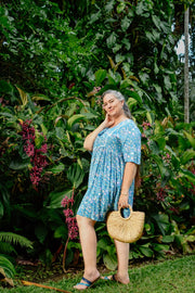 Stellar Short Dress - Wildflower Teal - zaphire_kuranda