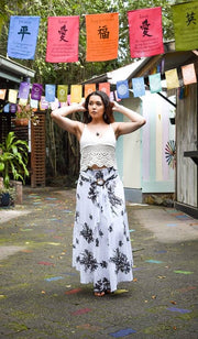 Gypsy Skirt - Cotton Orchid Black | zaphire_kuranda.