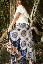 Gypsy Skirt - Feathers Navy | zaphire_kuranda.