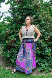 Gypsy Skirt - Retreat Mauve & Purple - zaphire_kuranda