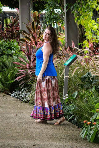 Mante Skirt in Golden Blue
