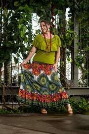 Mante Skirt - Golden Green | zaphire_kuranda.