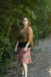 Wales Skirt - Flower Orange - zaphire_kuranda